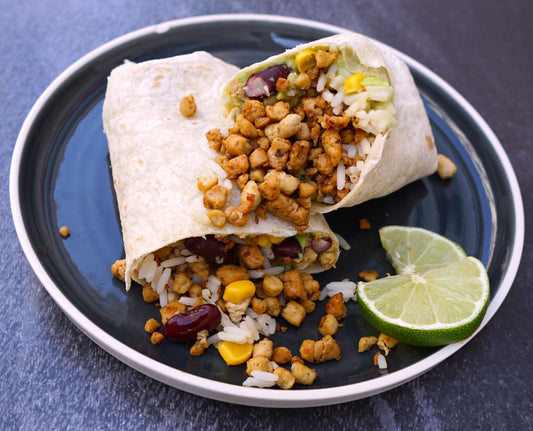 MINCED FUNGI PROTEIN: Burrito